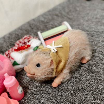 Силиконовая свинка реборн Plushie с расширенной комплектацией-11