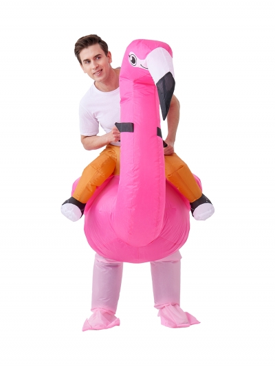 Фото: Надувной карнавальный костюм Всадник на фламинго FZ1666-7 Надувной карнавальный костюм Всадник на фламинго FZ1666-7