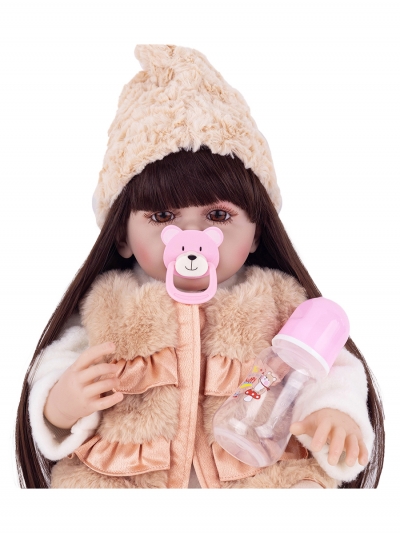 Говорящая силиконовая кукла Реборн девочка Моника, 55 см-6
