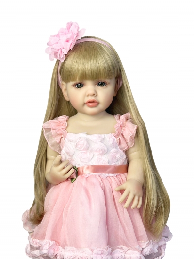 Силиконовая кукла Реборн девочка Сабрина, 55 см-2