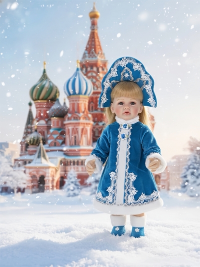 Говорящая силиконовая кукла Реборн Снегурочка, 55 см-6