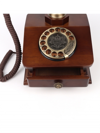 Стационарный ретро-телефон BellOne с ящиком-3