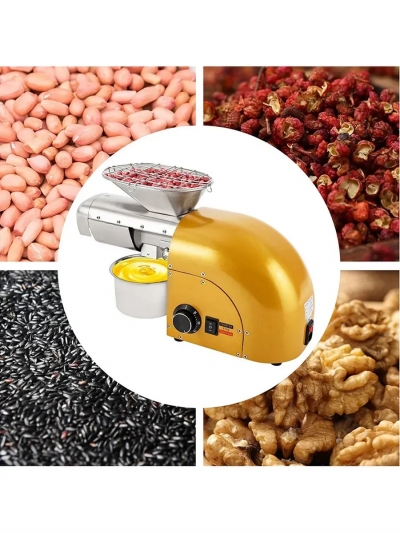 Маслопресс электрический для холодного и горячего отжима масла,1800W, золотой-4