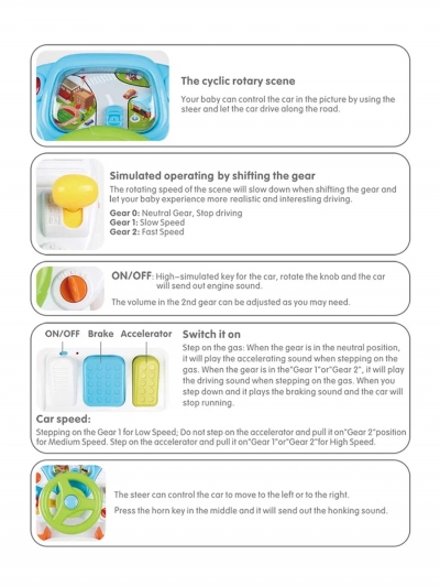 Детский симулятор вождения Young racer с подсветкой и звуком-6