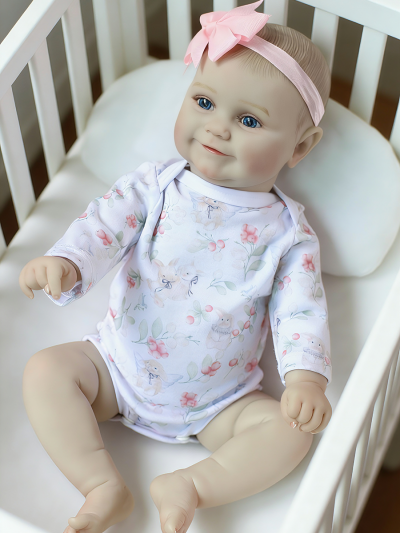 Говорящая силиконовая кукла Реборн девочка Анита, 50 см-3