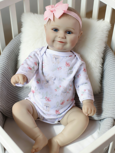 Говорящая силиконовая кукла Реборн девочка Анита, 50 см-2