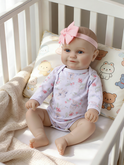 Говорящая силиконовая кукла Реборн девочка Анита, 50 см-1