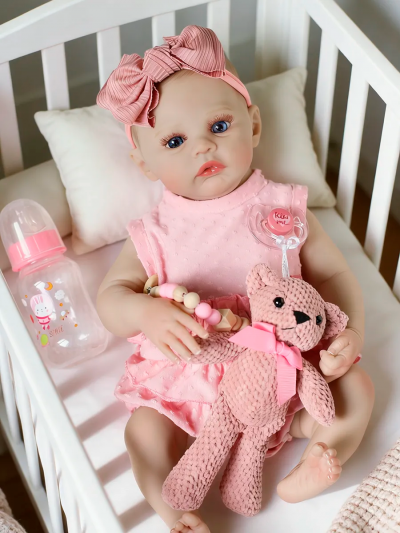 Говорящая силиконовая кукла Реборн девочка Хоуп, 42 см-1