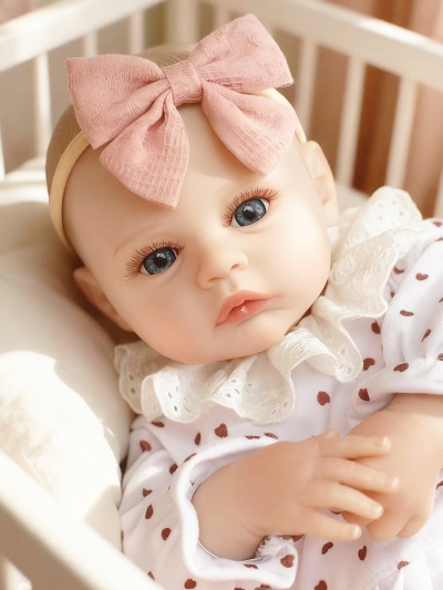 Говорящая силиконовая кукла Реборн девочка Анора, 42 см-2