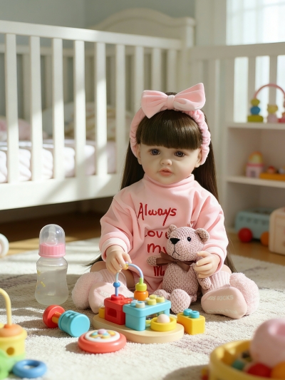 Говорящая силиконовая кукла Реборн девочка Бонни, 55 см-6