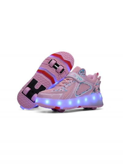 Роликовые LED-кроссовки GLYDE розовые, 36 размер-3
