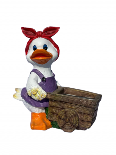 Садовая фигурка кашпо BowDuck-1