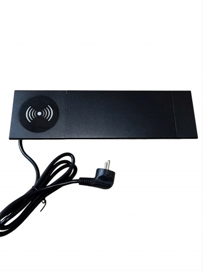 Встраиваемый блок розеток в столешницу DeskOn S3, 3 розетки, USB-A, USB-C, беспроводная зарядка-5