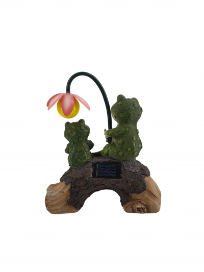 Садовая фигурка на солнечной батарее FrogletReads-3