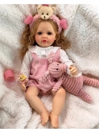 Силиконовая кукла Реборн девочка Элизабет, 55 см