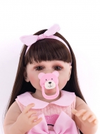 Говорящая силиконовая кукла Реборн девочка Кэтрин, 55 см