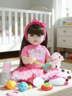 Говорящая силиконовая кукла Реборн девочка Сара, 55 см