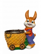 Садовая фигурка кашпо GingerRabbit